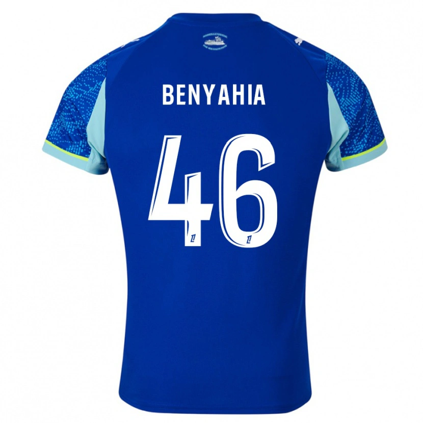 Danxen Mulher Camisola Aylan Benyahia-Tani #46 Azul Celeste Branco Terceiro 2025/26 Camisa