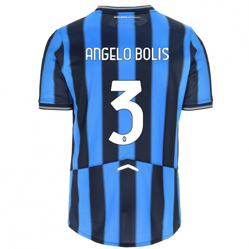 Danxen Criança Camisola Tommaso Angelo Bolis #3 Azul Celeste Preto Principal 2025/26 Camisa
