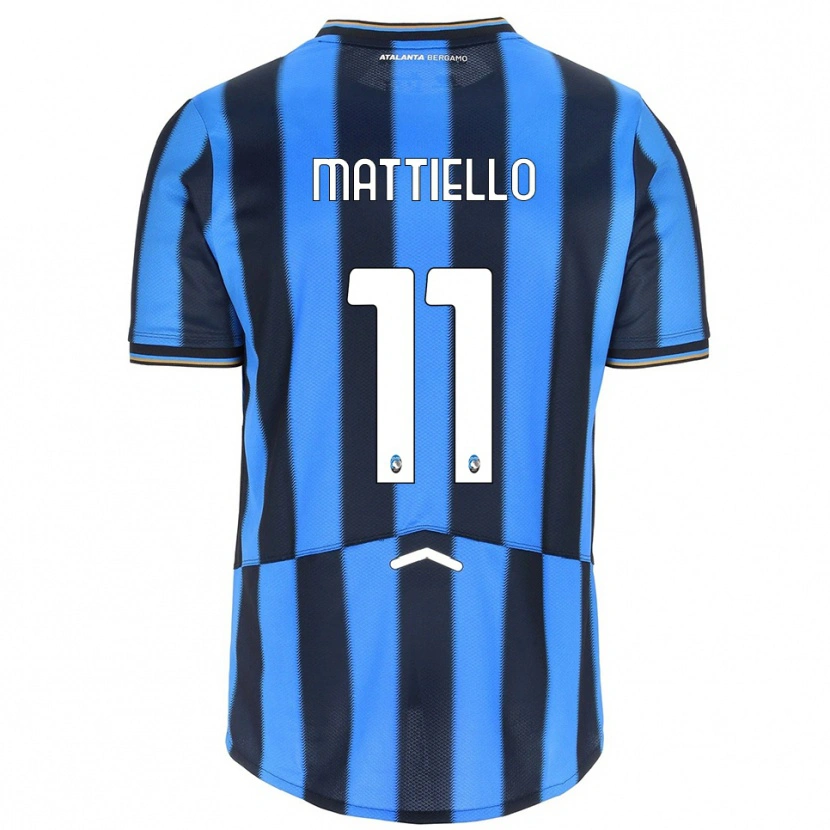 Danxen Criança Camisola Federico Mattiello #11 Azul Celeste Preto Principal 2025/26 Camisa