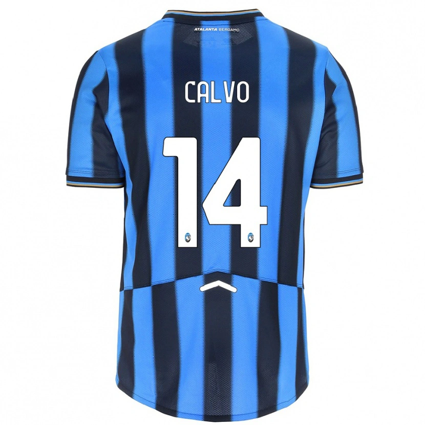 Danxen Criança Camisola Filippo Calvo #14 Azul Celeste Preto Principal 2025/26 Camisa