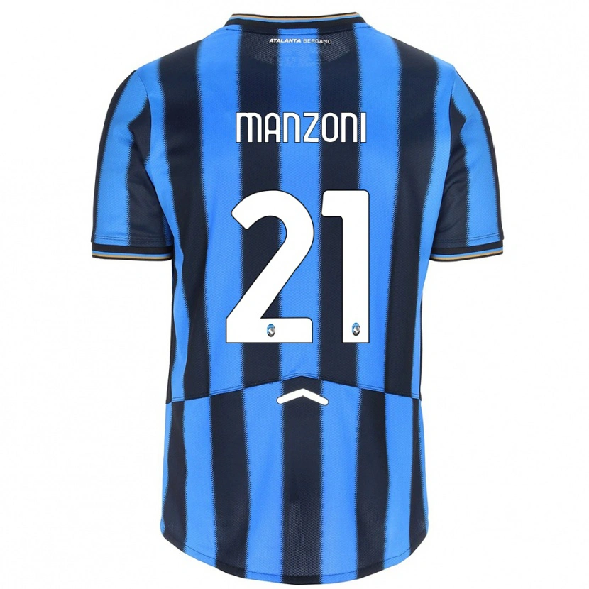 Danxen Criança Camisola Alberto Manzoni #21 Azul Celeste Preto Principal 2025/26 Camisa