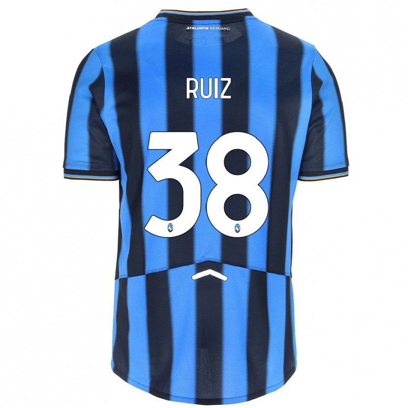 Danxen Criança Camisola Gerard Ruiz #38 Azul Celeste Preto Principal 2025/26 Camisa