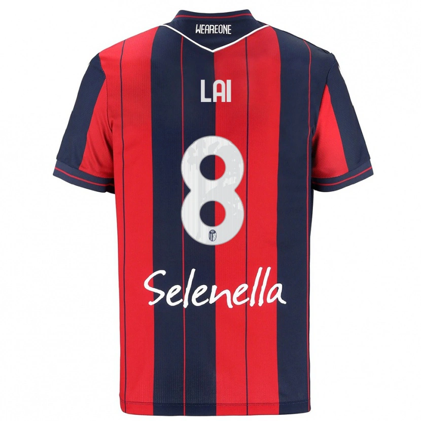 Danxen Criança Camisola Luca Lai #8 Vermelho Marinho Principal 2025/26 Camisa