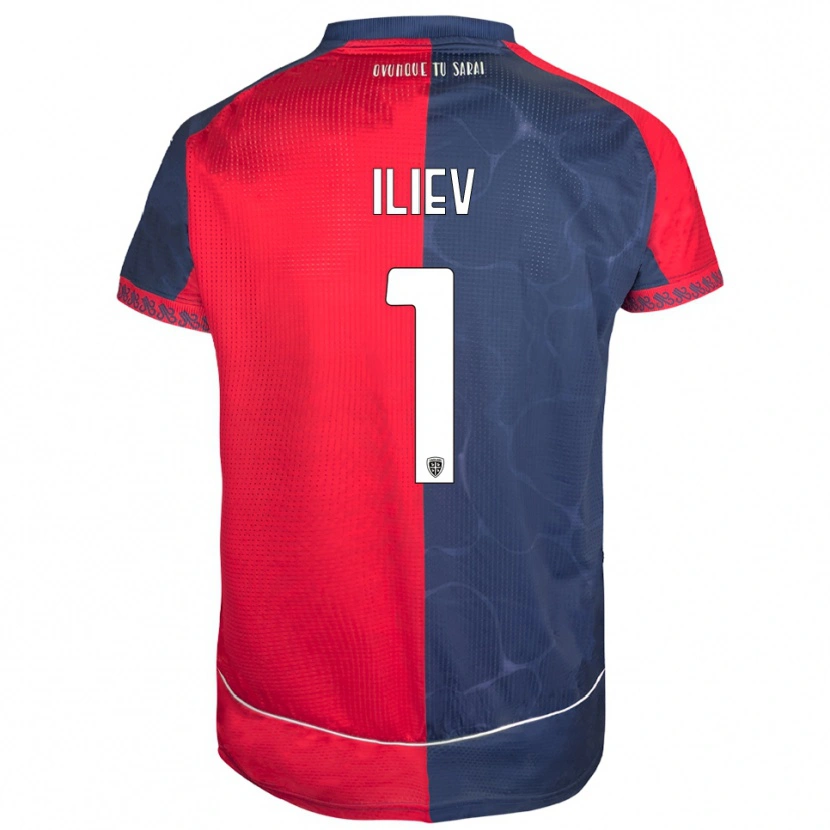 Danxen Criança Camisola Velizar-Iliya Iliev #1 Vermelho Marinho Principal 2025/26 Camisa