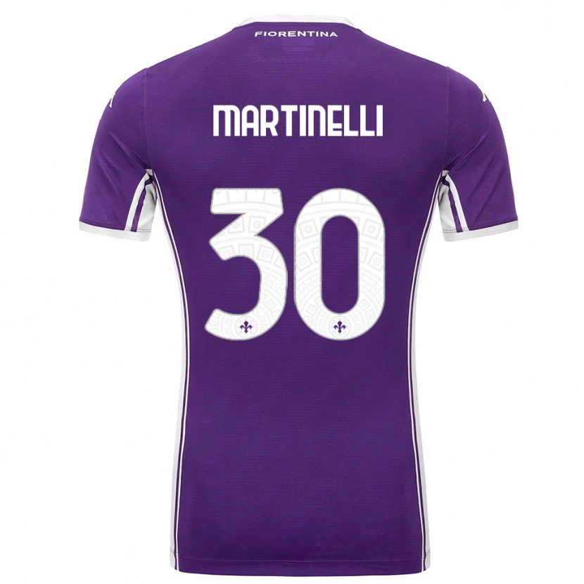 Danxen Criança Camisola Tommaso Martinelli #30 Roxo Branco Principal 2025/26 Camisa