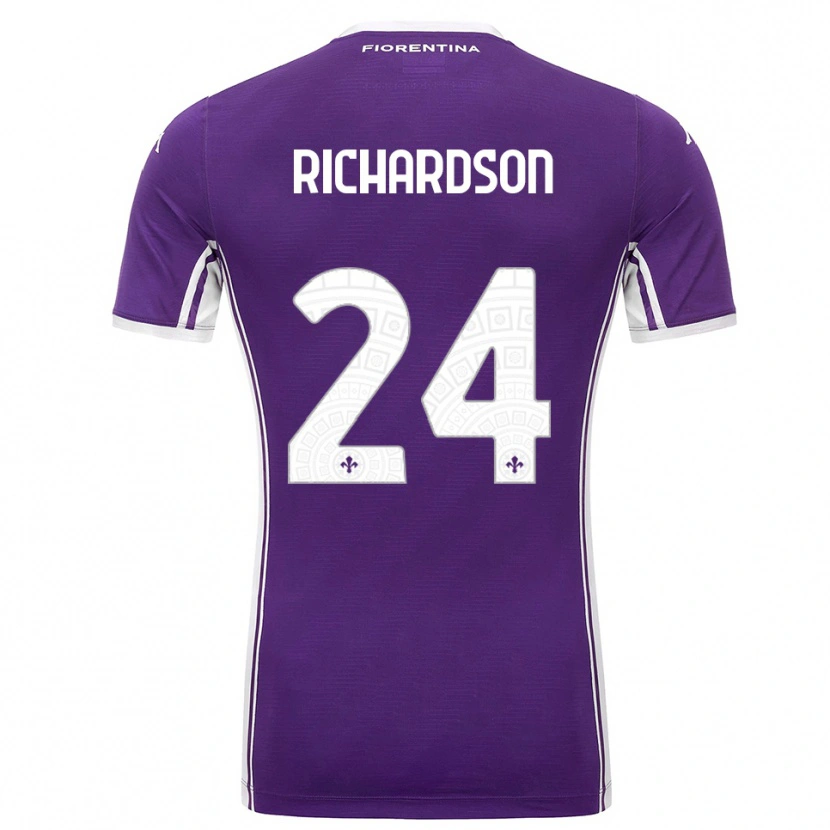 Danxen Criança Camisola Amir Richardson #24 Roxo Branco Principal 2025/26 Camisa