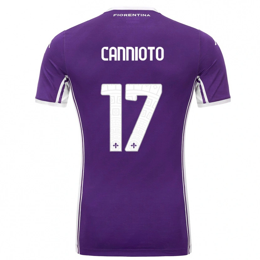 Danxen Criança Camisola Andrea Cannioto #17 Roxo Branco Principal 2025/26 Camisa