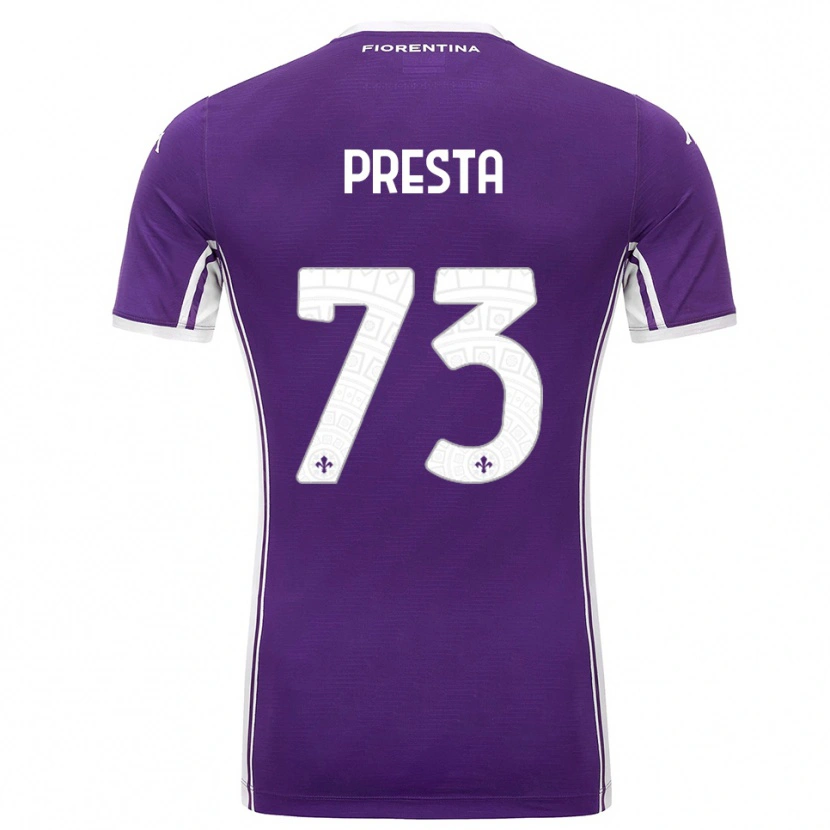Danxen Criança Camisola Francesco Presta #73 Roxo Branco Principal 2025/26 Camisa