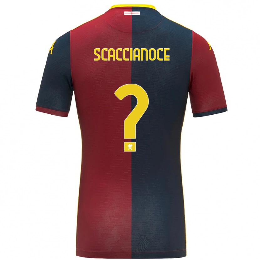 Danxen Criança Camisola Francesco Scaccianoce #0 Vermelho Azul Royal Principal 2025/26 Camisa