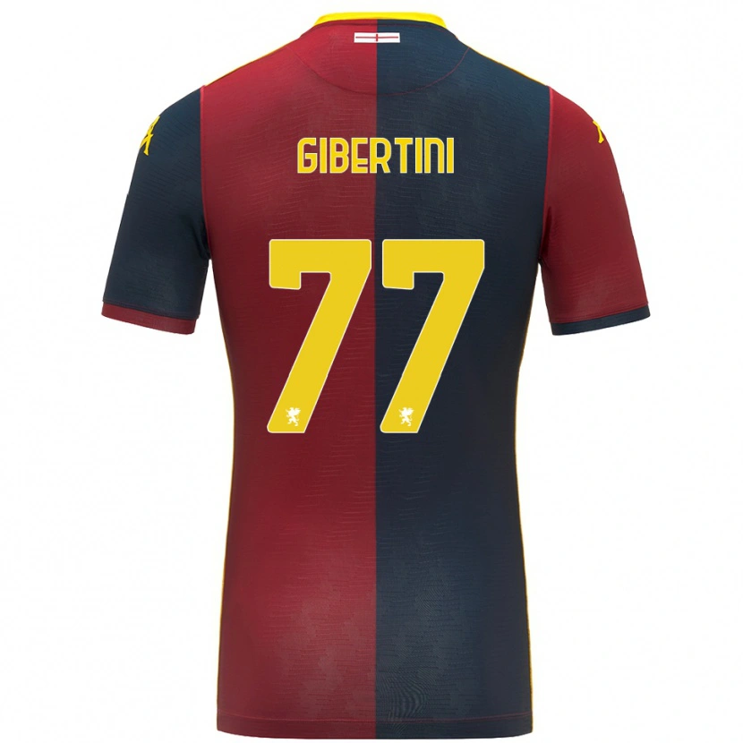 Danxen Criança Camisola Matteo Gibertini #77 Vermelho Azul Royal Principal 2025/26 Camisa