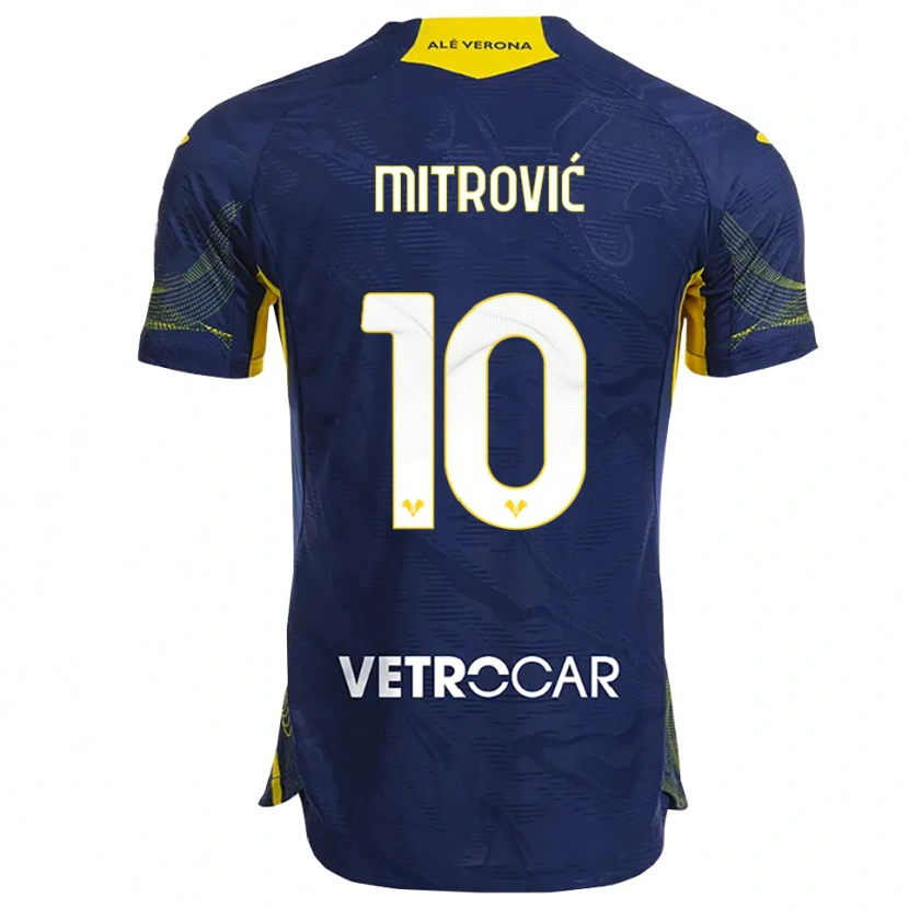 Danxen Criança Camisola Stefan Mitrović #10 Marinho Amarelo Principal 2025/26 Camisa