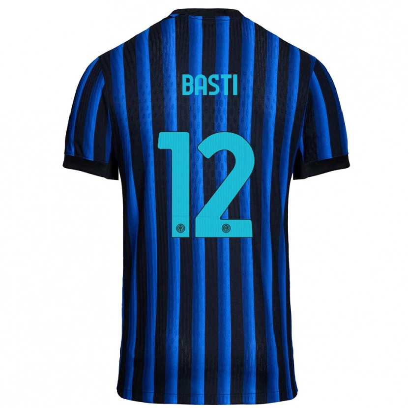 Danxen Criança Camisola Matteo Basti #12 Preto Azul Principal 2025/26 Camisa