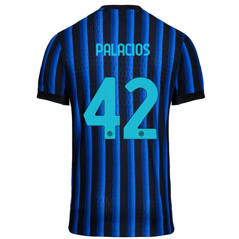 Danxen Criança Camisola Tomás Palacios #42 Preto Azul Principal 2025/26 Camisa