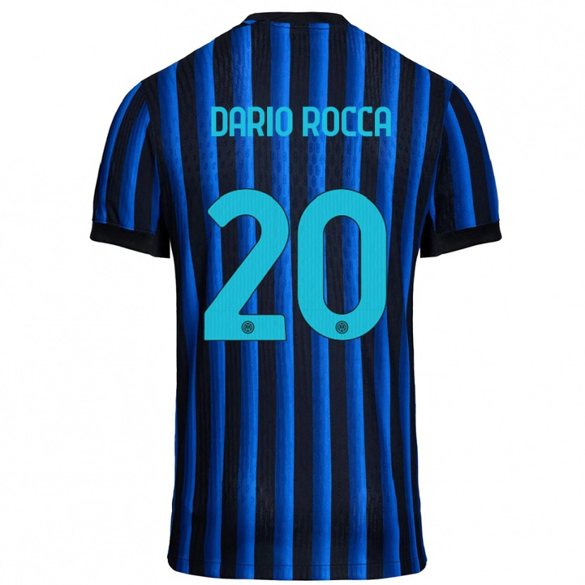 Danxen Criança Camisola Edoardo Dario Rocca #20 Preto Azul Principal 2025/26 Camisa
