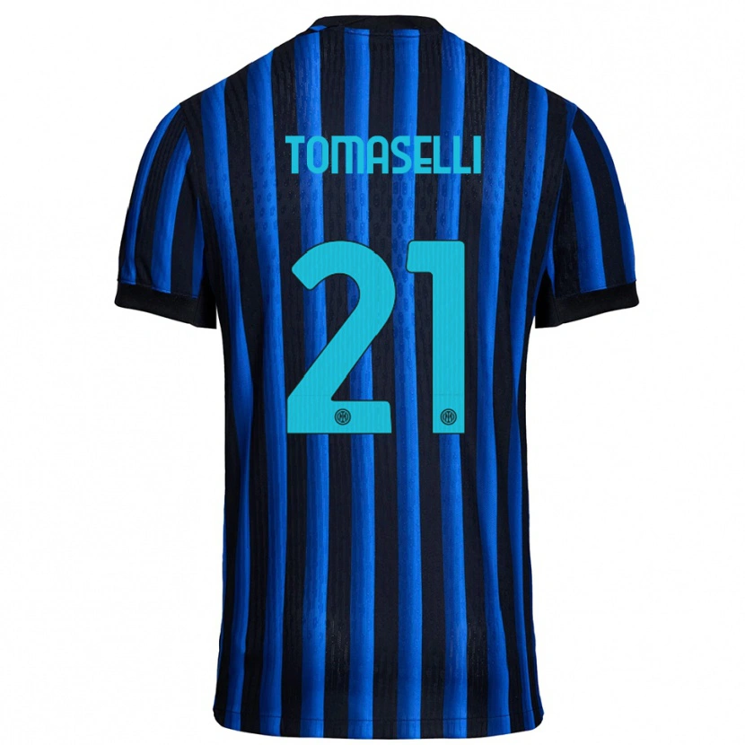 Danxen Criança Camisola Martina Tomaselli #21 Preto Azul Principal 2025/26 Camisa