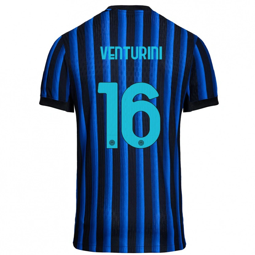 Danxen Criança Camisola Matteo Venturini #16 Preto Azul Principal 2025/26 Camisa