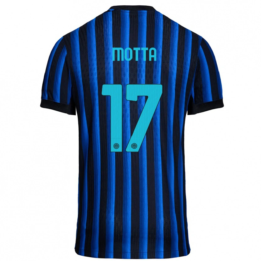 Danxen Criança Camisola Matteo Motta #17 Preto Azul Principal 2025/26 Camisa