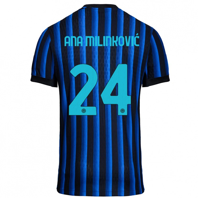 Danxen Criança Camisola Marija Ana Milinković #24 Preto Azul Principal 2025/26 Camisa