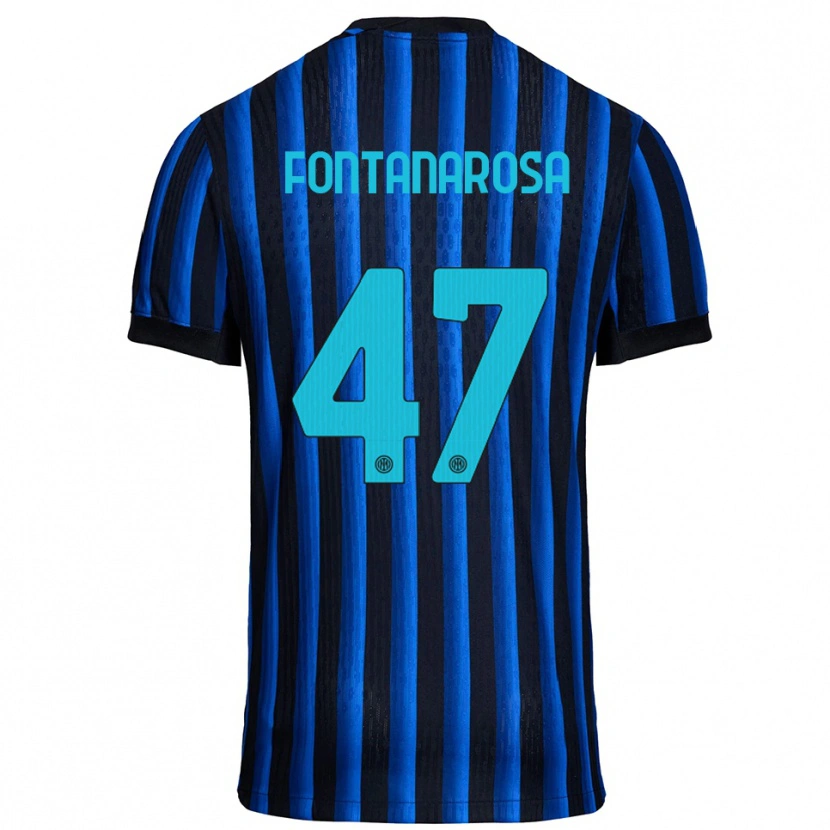 Danxen Criança Camisola Alessandro Fontanarosa #47 Preto Azul Principal 2025/26 Camisa