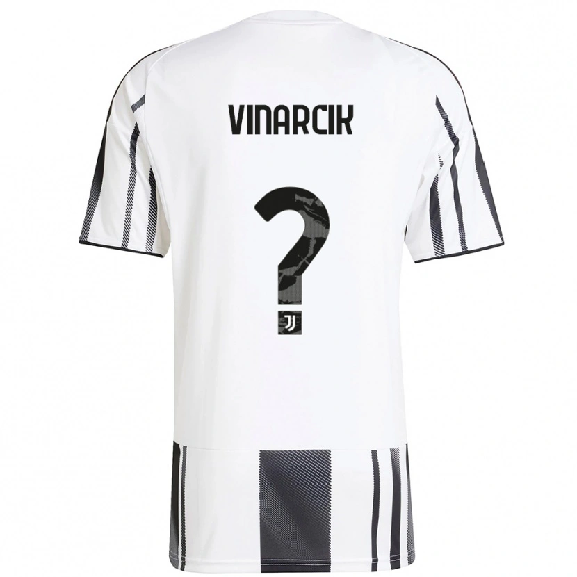 Danxen Criança Camisola Jakub Vinarcik #0 Branco Preto Principal 2025/26 Camisa