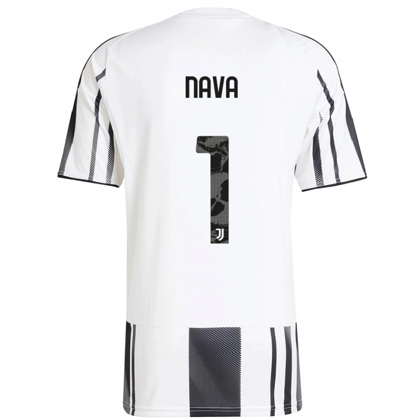 Danxen Criança Camisola Sebastiano Nava #1 Branco Preto Principal 2025/26 Camisa
