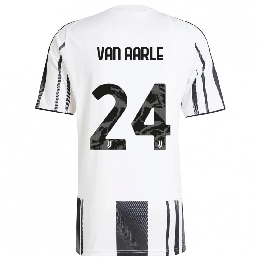 Danxen Criança Camisola Shane Van Aarle #24 Branco Preto Principal 2025/26 Camisa