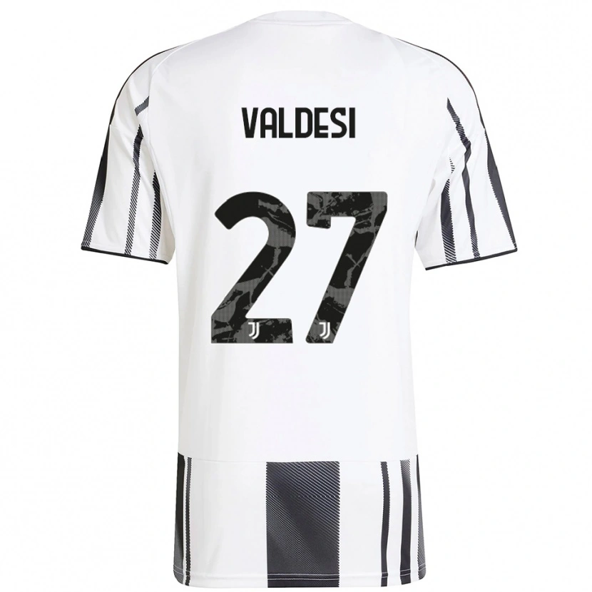 Danxen Criança Camisola Andrea Valdesi #27 Branco Preto Principal 2025/26 Camisa
