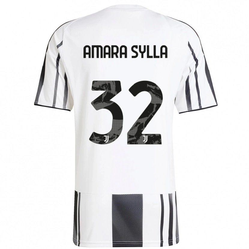 Danxen Criança Camisola Idris Amara Sylla #32 Branco Preto Principal 2025/26 Camisa