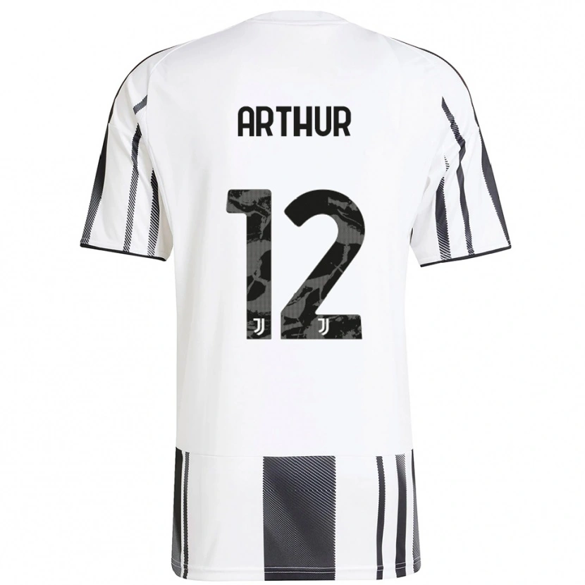 Danxen Criança Camisola Arthur Melo #12 Branco Preto Principal 2025/26 Camisa