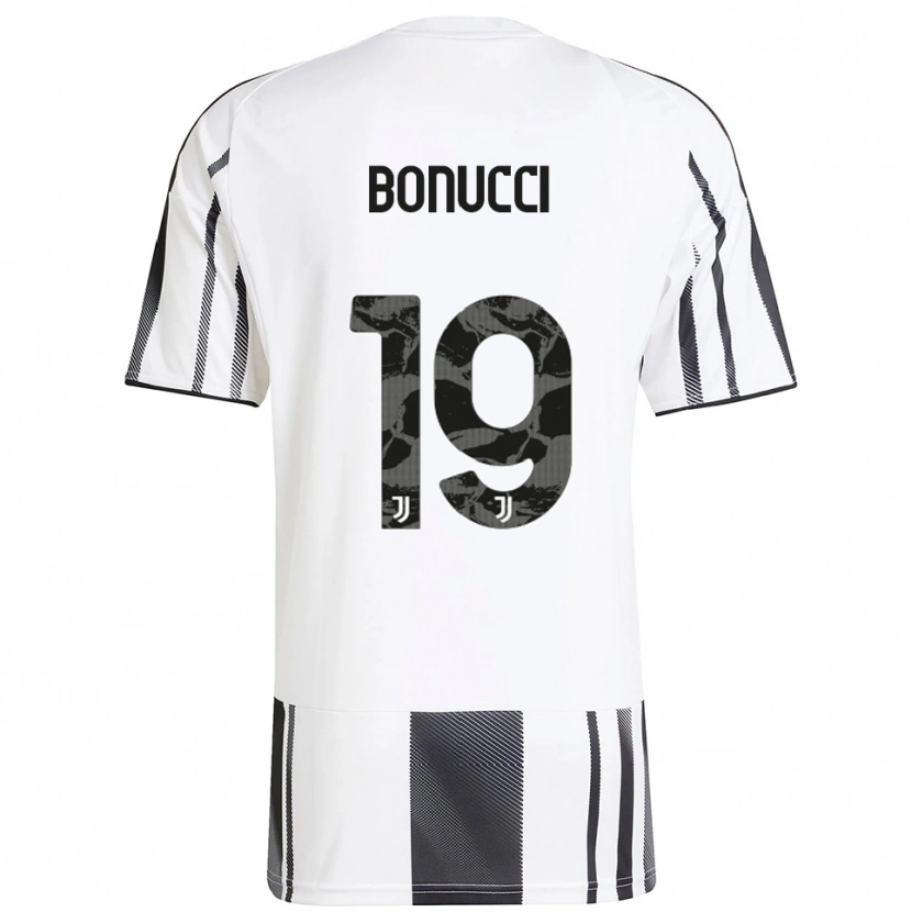 Danxen Criança Camisola Leonardo Bonucci #19 Branco Preto Principal 2025/26 Camisa
