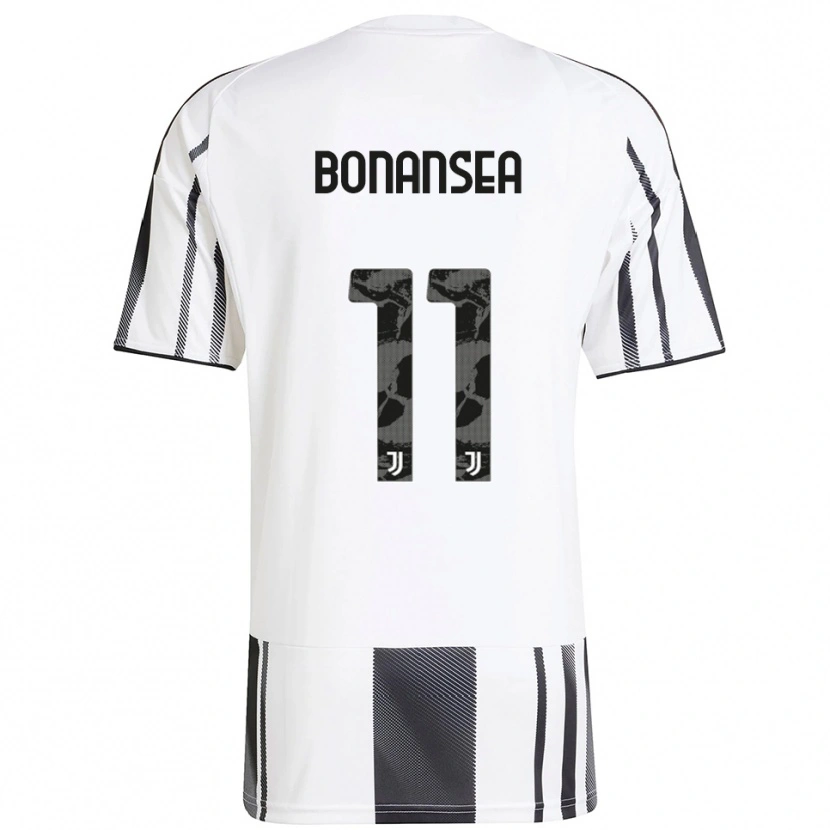 Danxen Criança Camisola Barbara Bonansea #11 Branco Preto Principal 2025/26 Camisa
