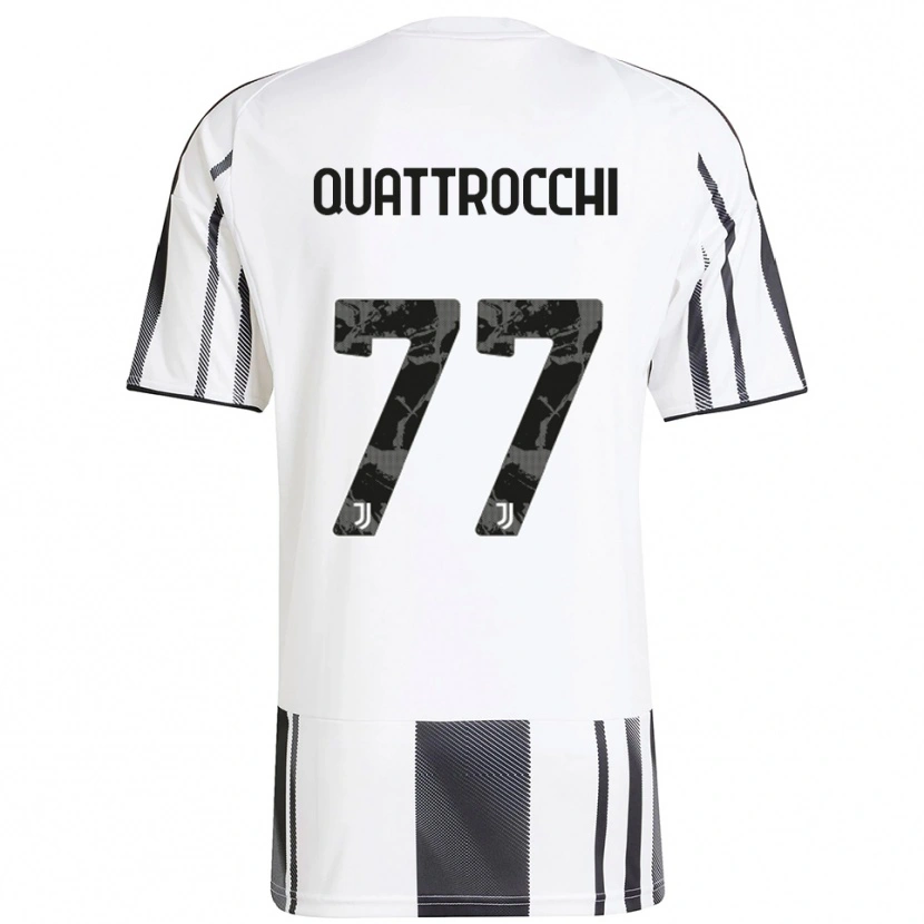 Danxen Criança Camisola Juan Ignacio Quattrocchi #77 Branco Preto Principal 2025/26 Camisa