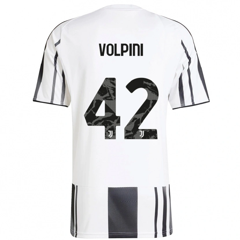 Danxen Criança Camisola Viola Volpini #42 Branco Preto Principal 2025/26 Camisa