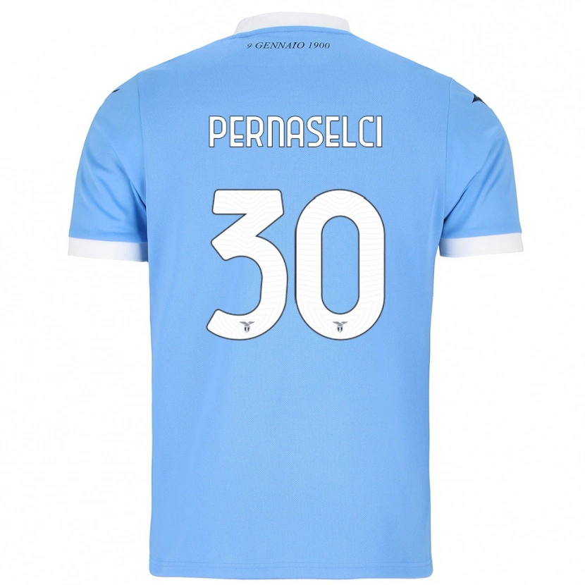 Danxen Criança Camisola Leonardo Pernaselci #30 Azul Celeste Branco Principal 2025/26 Camisa