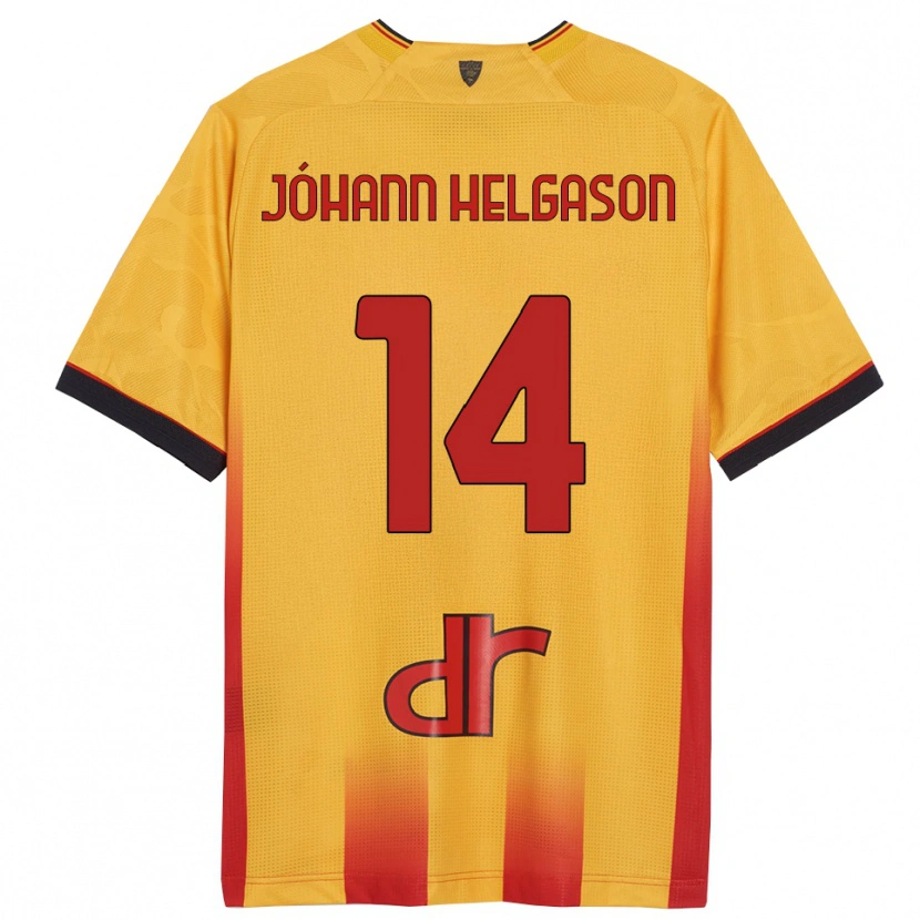 Danxen Criança Camisola Thórir Jóhann Helgason #14 Amarelo Laranja Principal 2025/26 Camisa