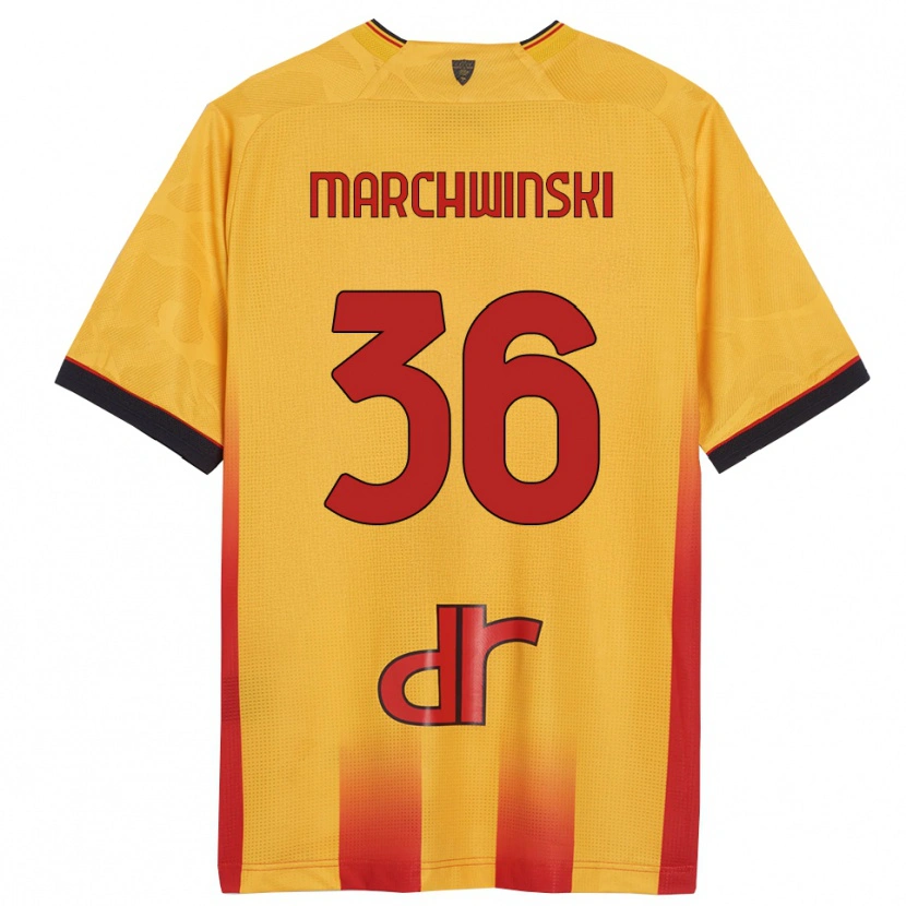 Danxen Criança Camisola Filip Marchwinski #36 Amarelo Laranja Principal 2025/26 Camisa