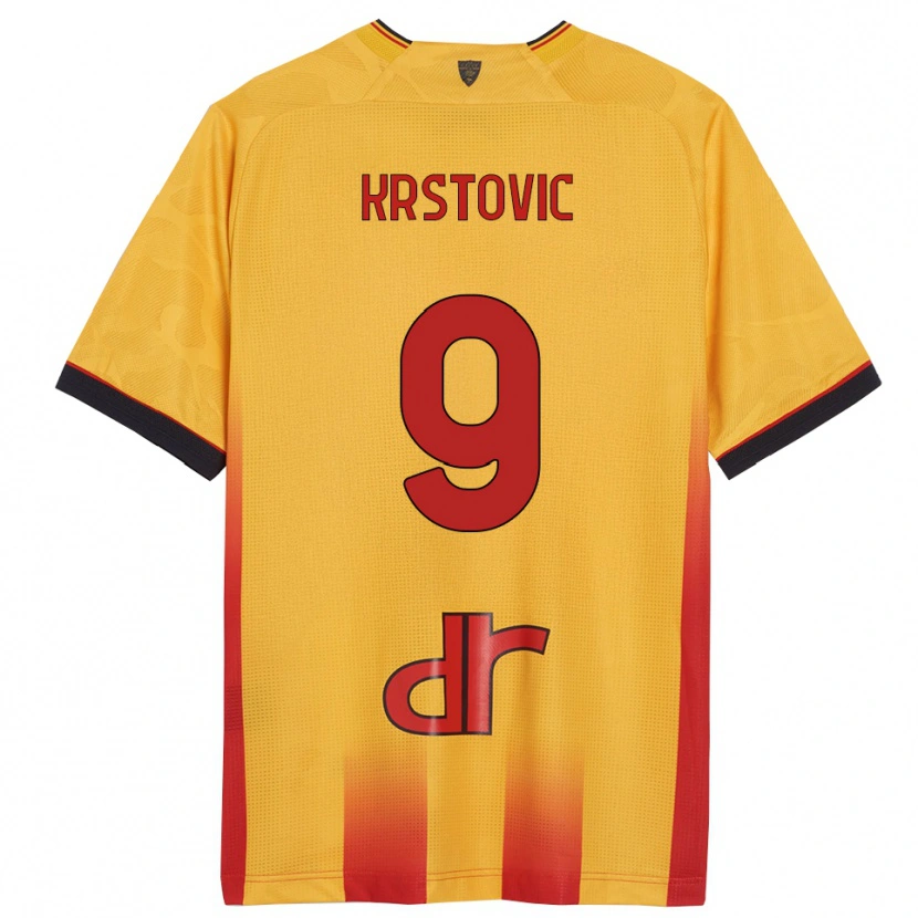 Danxen Criança Camisola Nikola Krstović #9 Amarelo Laranja Principal 2025/26 Camisa