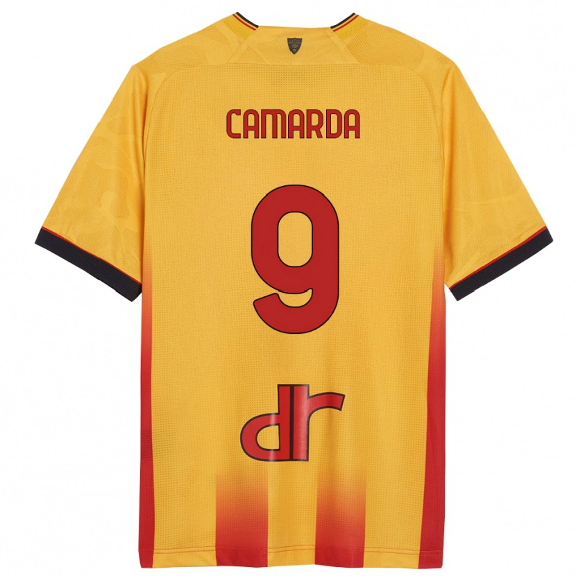 Danxen Criança Camisola Francesco Camarda #9 Amarelo Laranja Principal 2025/26 Camisa
