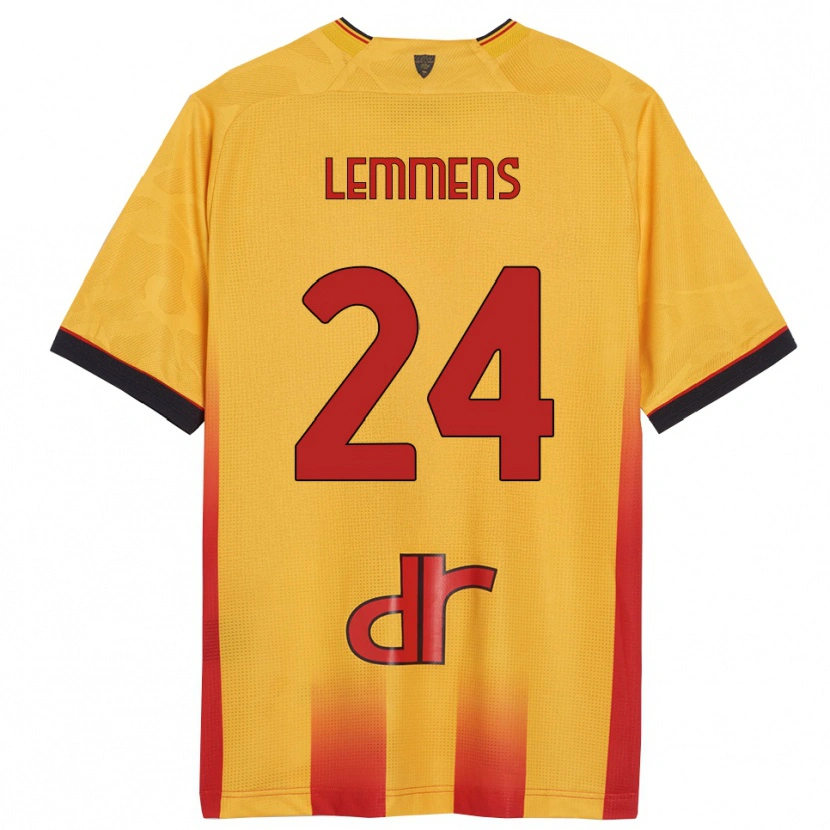 Danxen Criança Camisola Mats Lemmens #24 Amarelo Laranja Principal 2025/26 Camisa