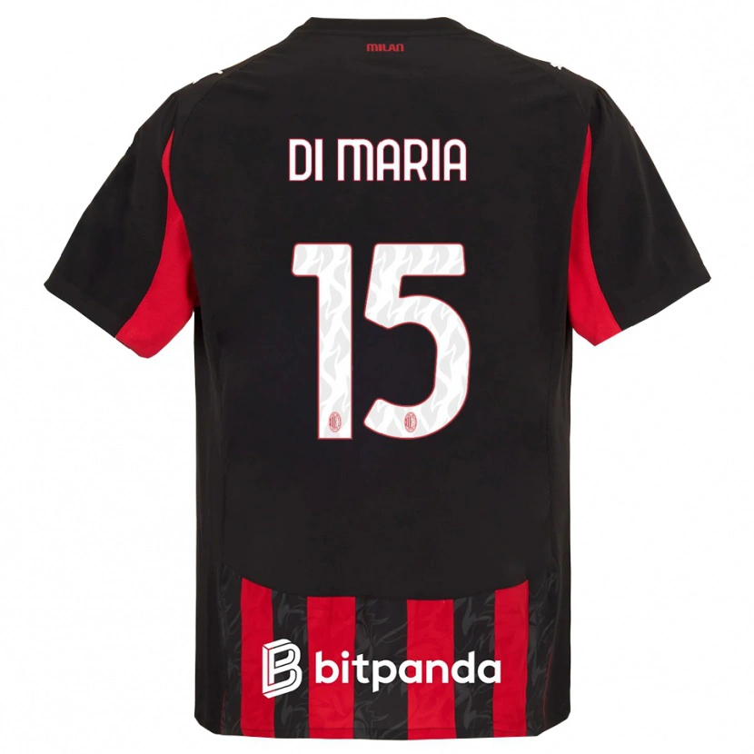 Danxen Criança Camisola Alessandro Di Maria #15 Vermelho Preto Principal 2025/26 Camisa