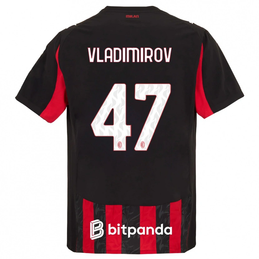 Danxen Criança Camisola Valeri Vladimirov #47 Vermelho Preto Principal 2025/26 Camisa