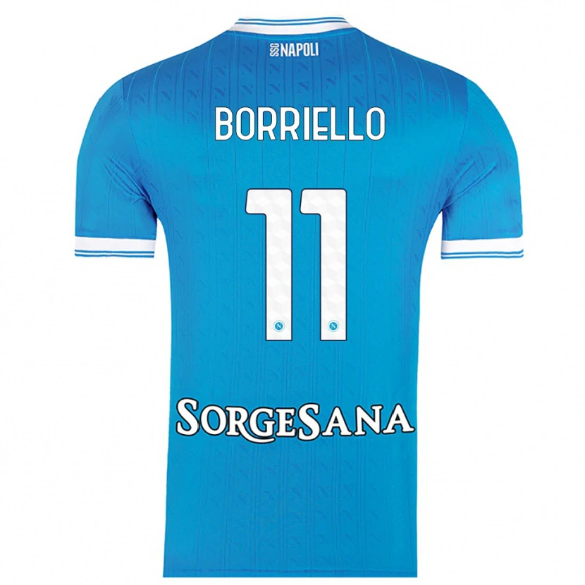 Danxen Criança Camisola Salvatore Borriello #11 Azul Celeste Branco Principal 2025/26 Camisa