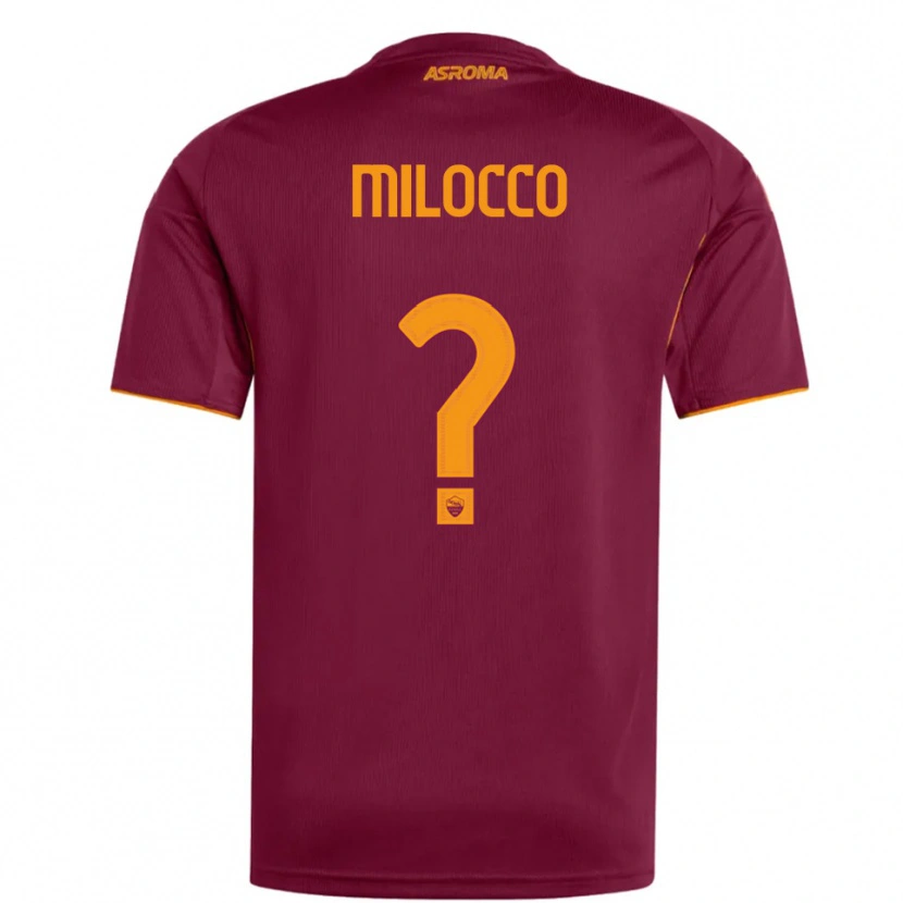 Danxen Criança Camisola Matias Milocco #0 Borgonha Laranja Principal 2025/26 Camisa