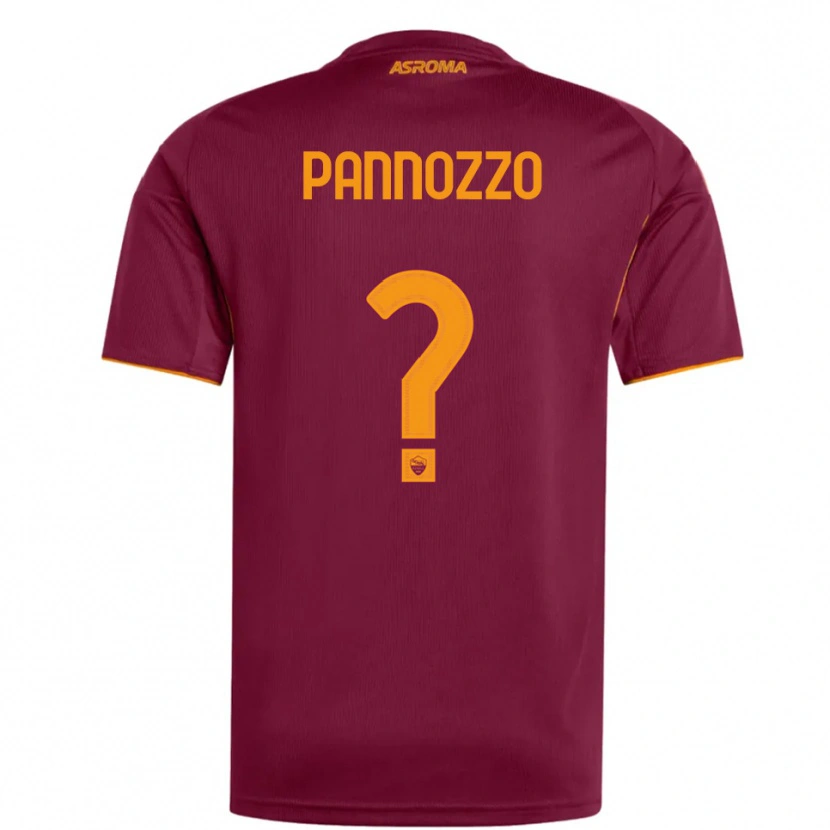Danxen Criança Camisola Nicolò Pannozzo #0 Borgonha Laranja Principal 2025/26 Camisa