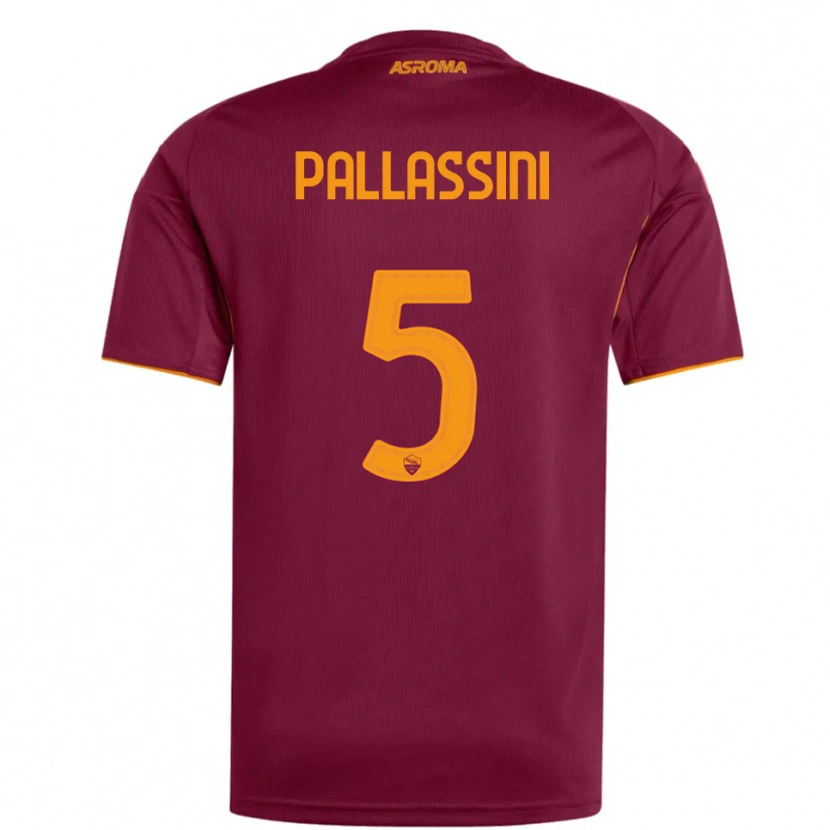 Danxen Criança Camisola Luca Pallassini #5 Borgonha Laranja Principal 2025/26 Camisa