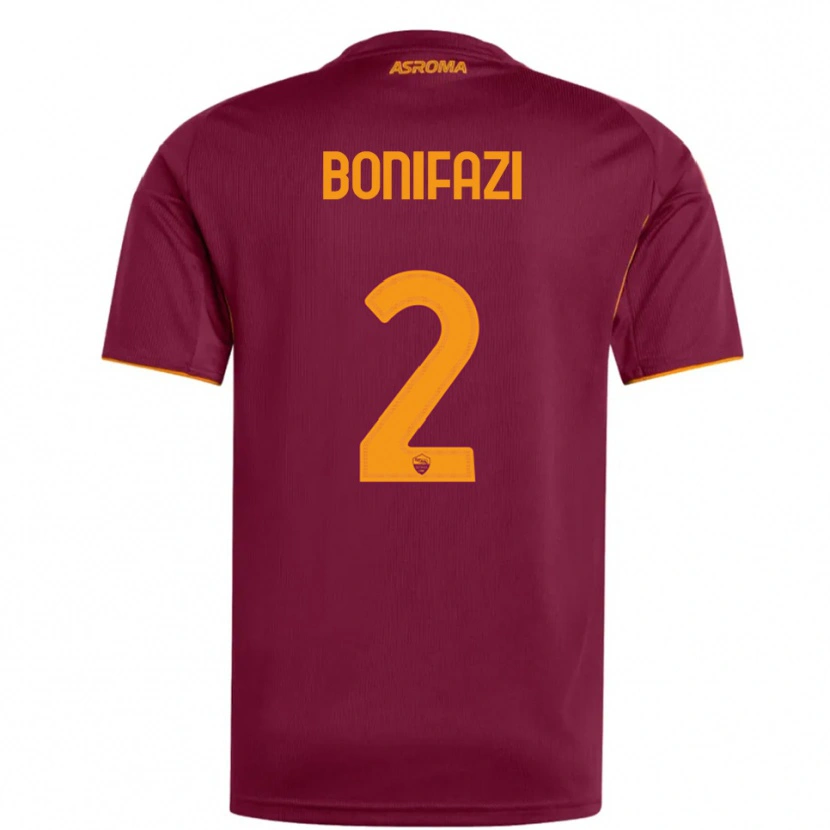 Danxen Criança Camisola Giampaolo Bonifazi #2 Borgonha Laranja Principal 2025/26 Camisa