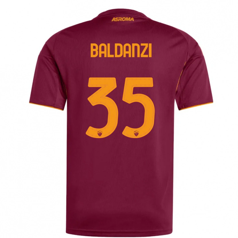 Danxen Criança Camisola Tommaso Baldanzi #35 Borgonha Laranja Principal 2025/26 Camisa