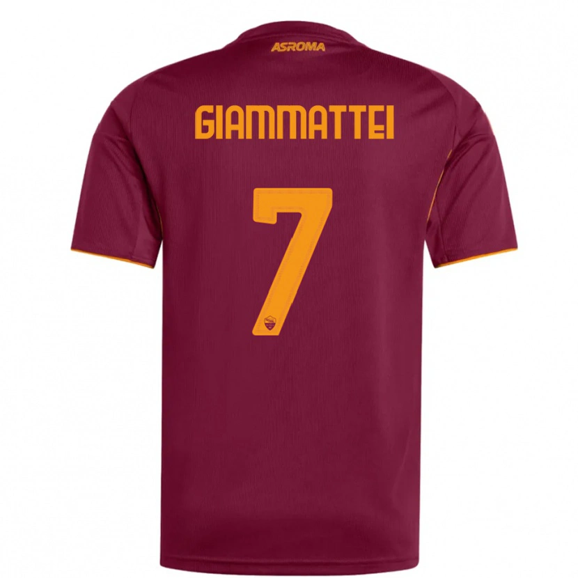 Danxen Criança Camisola Gioele Giammattei #7 Borgonha Laranja Principal 2025/26 Camisa