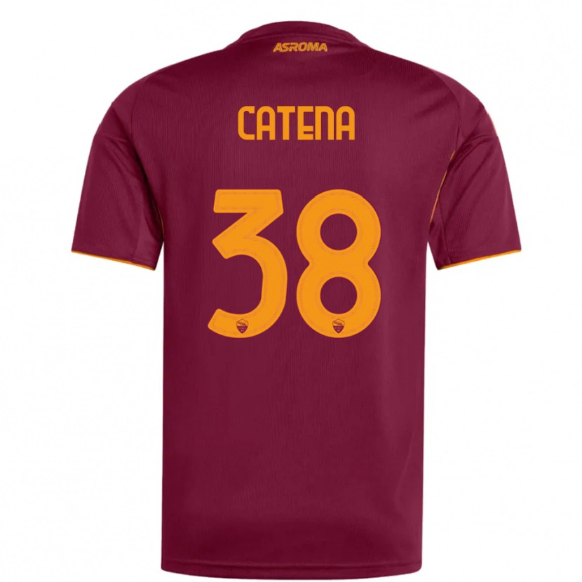 Danxen Criança Camisola Giada Catena #38 Borgonha Laranja Principal 2025/26 Camisa