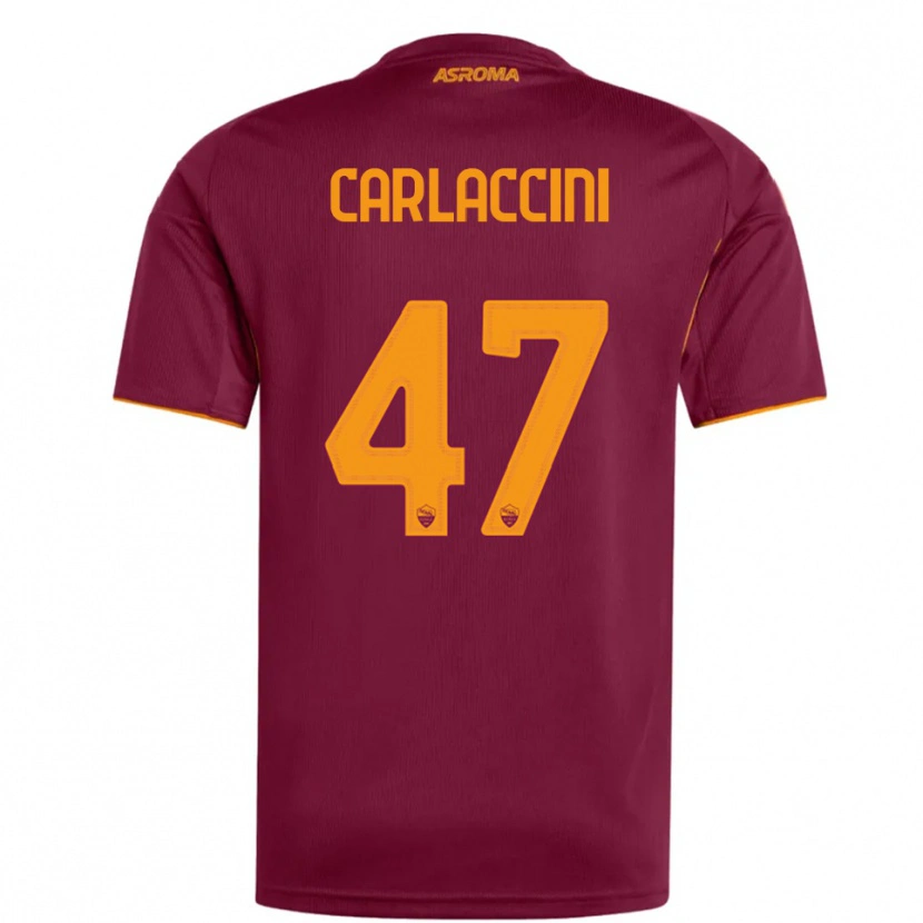Danxen Criança Camisola Samuele Carlaccini #47 Borgonha Laranja Principal 2025/26 Camisa